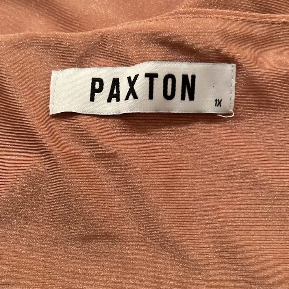 Akira Paxton Maxi Dress In Peach Color With Drape Back Size 1X - Picture 8 of 10
